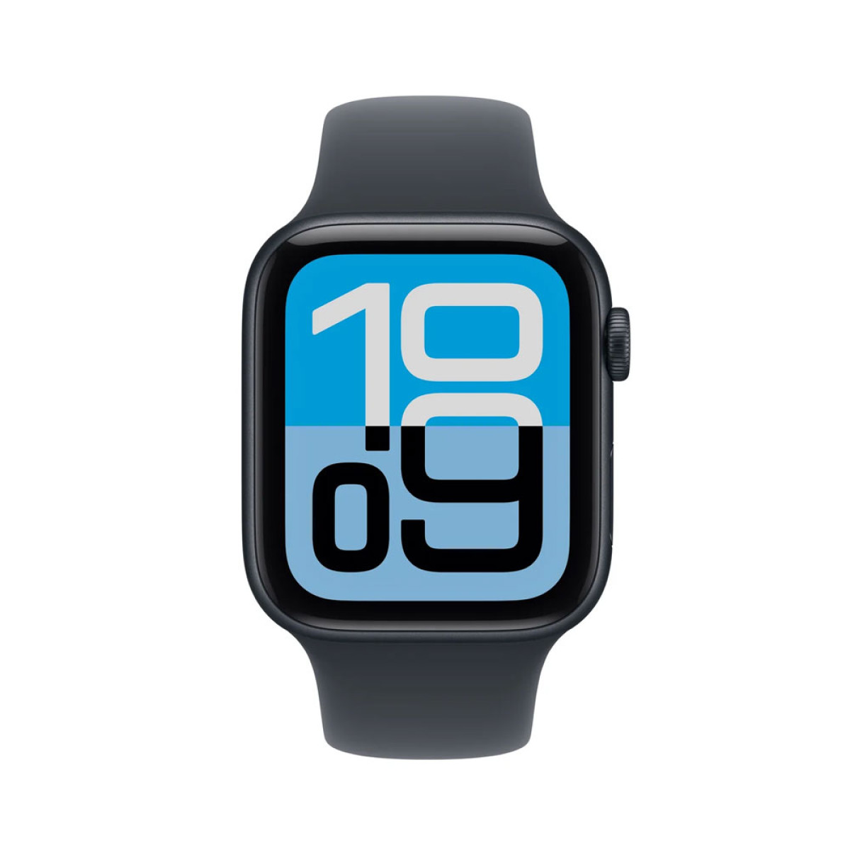  ساعة آبل إس إي 3 ‏جي بي إس‏ مقاس 40 ملم هيكل ألمنيوم بلون منتصف الليل مع سوار رياضي منتصف الليل - مقاس صغير/متوسط